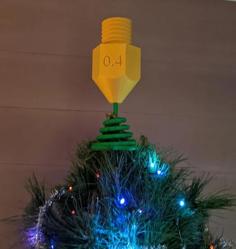 Nozzle Christmas Tree Topper 3D Printer Model