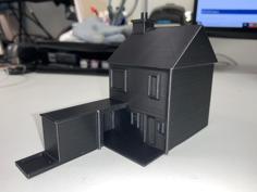 Model Train House And Garden. Scale 1:87 H0 3D Printer Model