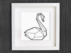 Customizable Origami Swan No. 2 3D Printer Model