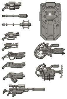 Enforcers Weaponary 3D Printer Model