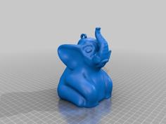 Baby Elephant Ornament 3D Printer Model