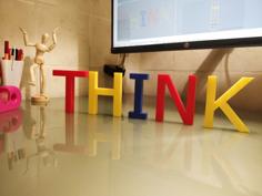 THINK Letters – Office Ornament Decoration 3D Printer Model