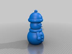 Snow-Person Bank (sm/lg Knit Cap) 3D Printer Model