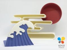 Cloud_penholder / Wave_bookholder 3D Printer Model