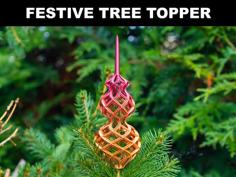 Open Lattice Christmas Tree Topper 3D Printer Model