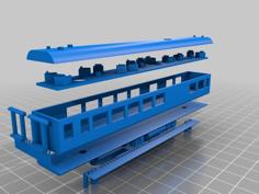 N Scale South African Blue Train Lounge Car 3D Printer Model