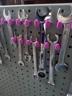 Pegboard OPEN-ENDED Wrench / Spanner Holder 3D Printer Model