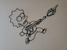 Lisa Firing Rifle – Simpsons Wall Art 3D Printer Model