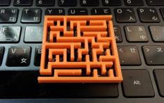 Maze Generator, Pure OpenSCAD 3D Printer Model