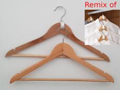 Parametric Clothes Hanger Hook (Save Space) 3D Printer Model