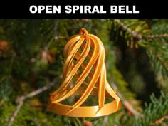 Open Spiral Christmas Bell 3D Printer Model