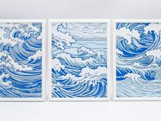 Wave Wall Art Frames 3D Printer Model