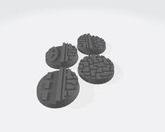 25mm Bases V2: Cityscape 3D Printer Model