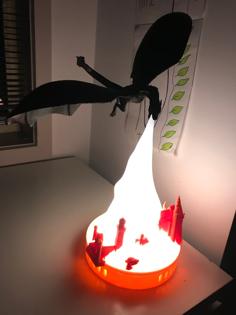 Dragon Lamp – Drogon Burning The Red Keep 3D Printer Model