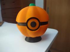 Pumpkin Poké Ball (Auto-opening) 3D Printer Model