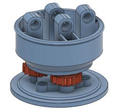 Planetary Hub LEGO Compatible 3D Printer Model