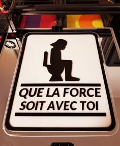 Que La Force Soit Avec Toi May Strength Be With You Star Wars Dark Vador 3D Printer Model