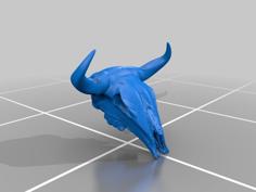 Bull Skull 3D Printer Model