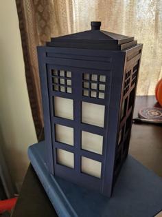 TARDIS Lamp Jewelry Gift Box Necklace Holder 3D Printer Model