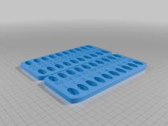 2×20 Hole Cross Stitch Tread Holders N°1-40 3D Printer Model