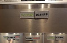 Clean Dishes, Dishes Dirty, Dishwasher Sliding Sign 3D Printer Model