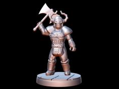 Barbarian Warlord (15mm Scale) 3D Printer Model