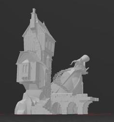 Ship Wreck Tower – Terrain – Heroic Scale 3D Printer Model