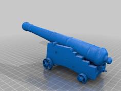 Brass Canon 3D Printer Model