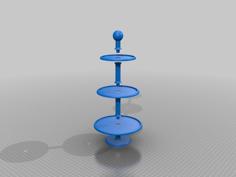 Mini 3 Tier Cake Stand 3D Printer Model