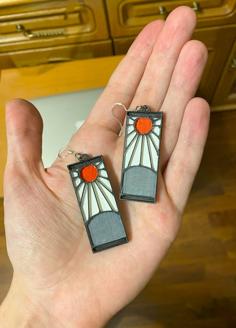 Demon Slayer Hanafuda Earrings 3D Printer Model