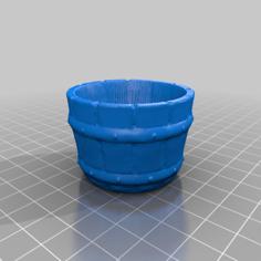 Wooden Barrel Basket 3D Printer Model