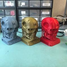 T800 Smooth Terminator Endoskull Printable WithBase (not ExoSkull) 3D Printer Model