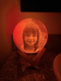 Moon Lamp Lithophane 3D Printer Model