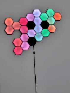 Customizable Hex Wall Lamp 3D Printer Model