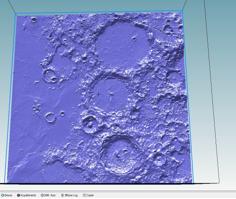 Moon Craters- Alphonsus-Ptolemy-Arzachel 3D Printer Model