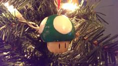 Super Mario Mushroom 1up Tree Ornament 3D Printer Model