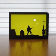 Star Wars Tatooine Silhouette Ornament 3D Printer Model