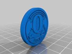 Zero Fucks Coin Token 3D Printer Model