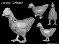 Voronoi Chicken 3D Printer Model