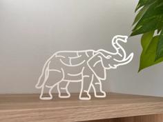 Standing Elephant 3D Printer Model