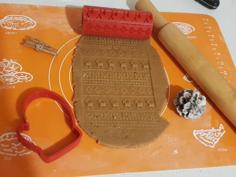 Christmas Rolling-pin Cookie 3D Printer Model