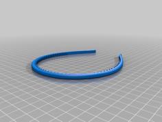 Simple Plastic Hairband With Teeth (easy To Print) 3D Printer Model