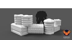 Cargo Crate Defensive Cover Barrier 3D Printer Model