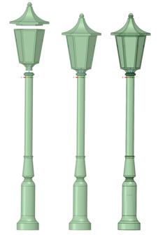 Candelabra Vintage Lamp Street Light Pillar Assembly 3D Printer Model