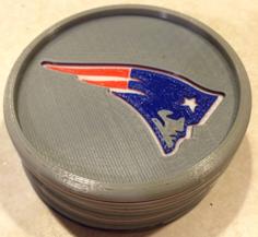 New England Patriots Coasters 3D Printer Model