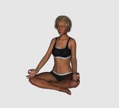 Meditation Girl 3D Printer Model