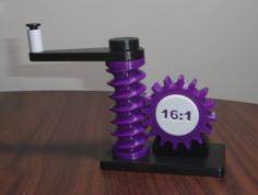 Worm Gear (16:1) 3D Printer Model