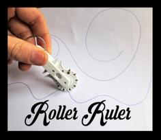 Geneva Roller Ruler, Pocket Sized Infinite Ruler 3D Printer Model