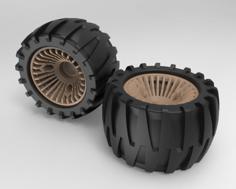 Off-Road Wheels For Longboard Or Skateboard 3D Printer Model