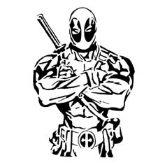 Deadpool Stencil 11 3D Printer Model